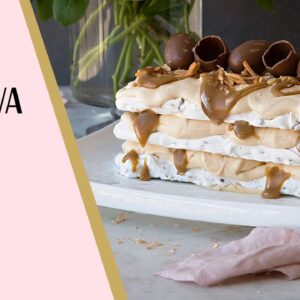 Pavlova Ice Cream Cake With Salted Caramel | Full Recipe | Kirsten Tibballs