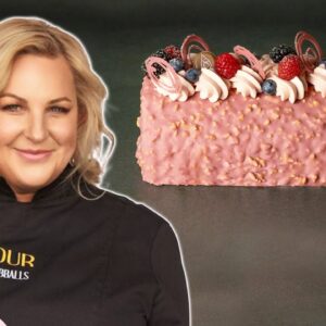 Ruby Chocolate Roulade Cake | Full Recipe | Kirsten Tibballs