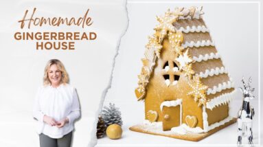 How to Make a Festive Gingerbread House | Full Recipe & Tutorial by Kirsten Tibballs