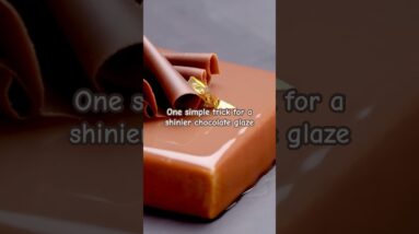 One Simple Trick for a Shinier Chocolate Glaze #desserts