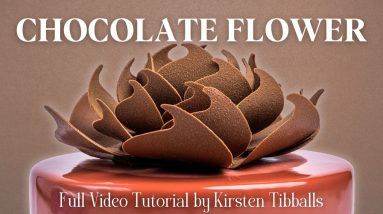 How to Make a Stunning Chocolate Flower Garnish | Velvet Spray Tutorial + Free Template