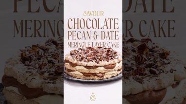 Chocolate, Pecan & Date Meringue Cake – Textures You’ll Love