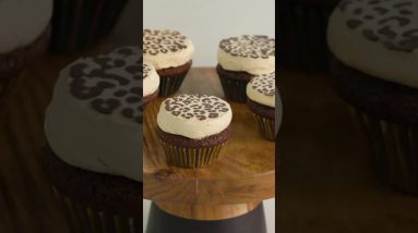Leopard Print Cupcakes! Full Recipe by Kirsten Tibballs Available