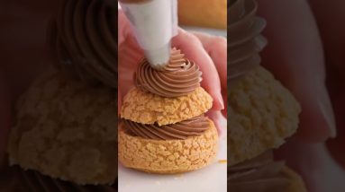 Choux Buns Filled with Chocolate & Pecan Heaven #recipe