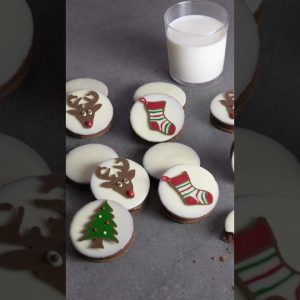 Festive Christmas Cookies with Chocolate Ganache