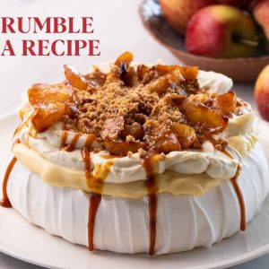 Apple Crumble Pavlova Recipe | Kirsten Tibballs