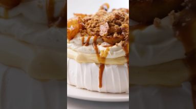 My Apple Crumble Pavlova | Recipe in Description by Kirsten Tibballs
